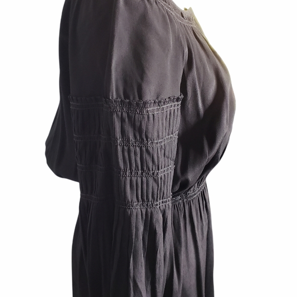 Boho Peasant Romantic Poet Pleated Sleeves Woven bel… - Picture 6 of 14